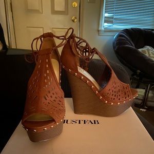 JustFab Lucien platform wedge